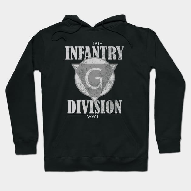 19th Infantry Division (distressed) Hoodie by TCP